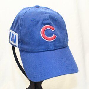 New Era Chicago Cubs Adjustable Strap Back Cap - World Series Trophy Patch